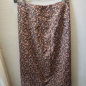 SHEIN Floral Print Pencil Skirt in Black and Pink